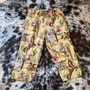 Pinup cowgirl pajama pants size small